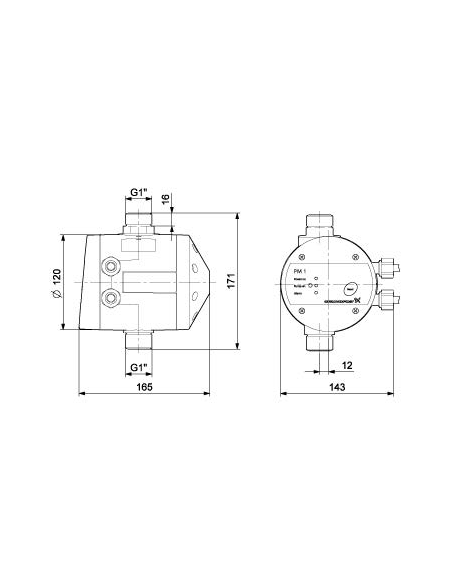 Контролер за управление на помпи Grundfos PM1-22  (ел.пресостат)