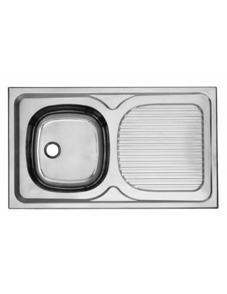 Умивалник за вграждане, кухненски, с отцедник 860/500 mm Ф52 mm