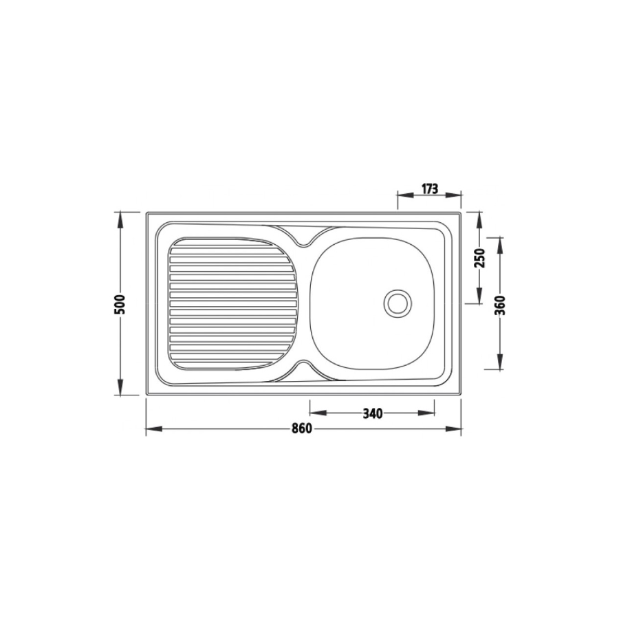 Умивалник за вграждане, кухненски, с отцедник...