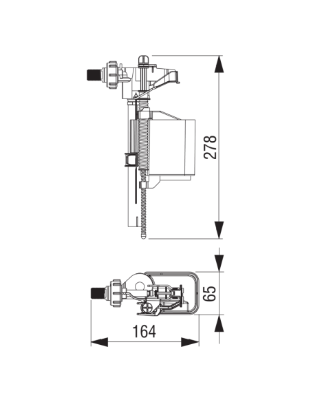 Странично пълнещ механизъм 3/8“ - усилен