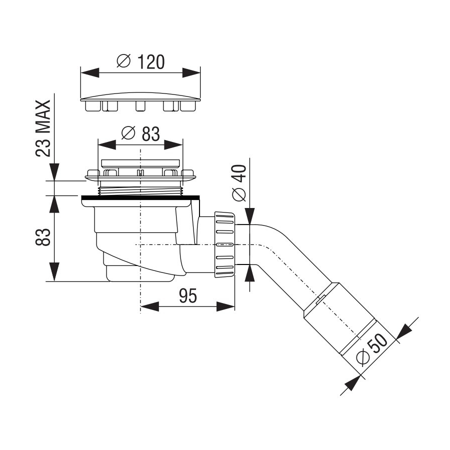 Сифон за душ корито (605926)