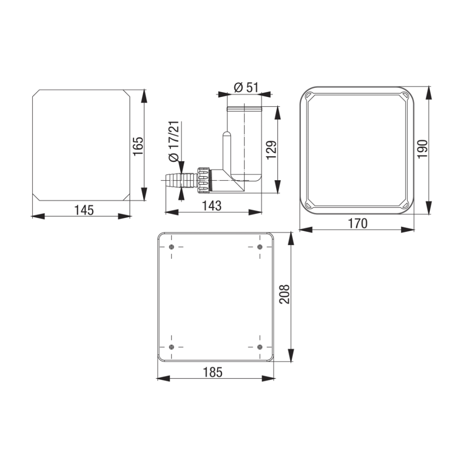 Сифон за конденз за вграждане /201586/