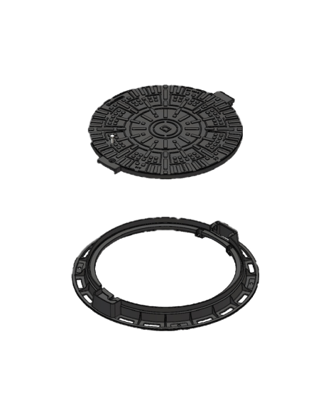 Капак PP A15 Ф600 (черен)