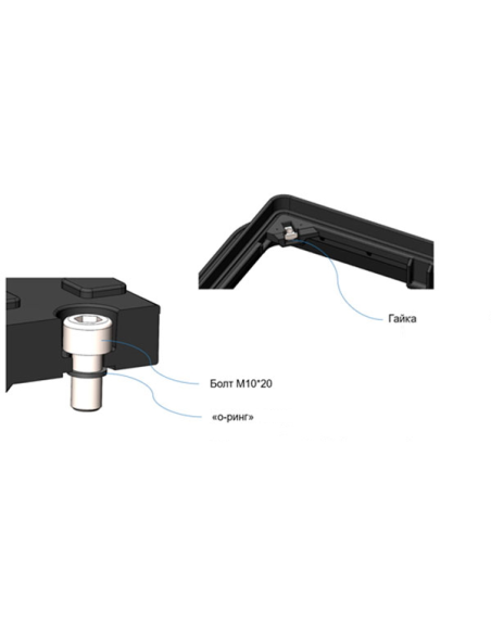 Капак PP A15 700x700 (квадратен/черен)