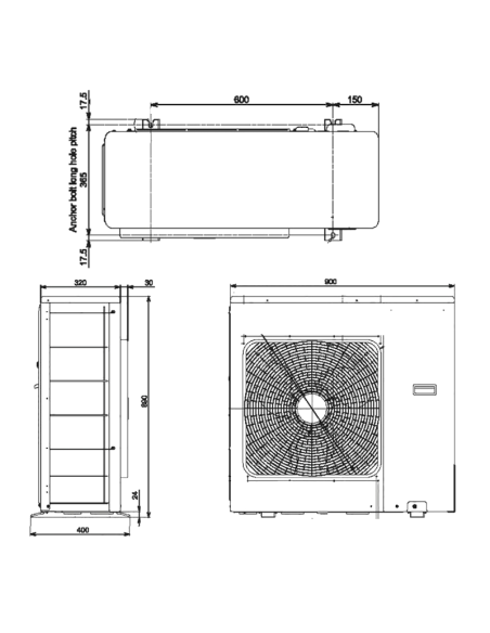Външно тяло Toshiba RAS-3M26U2AVG-E за 3 вътрешни тела