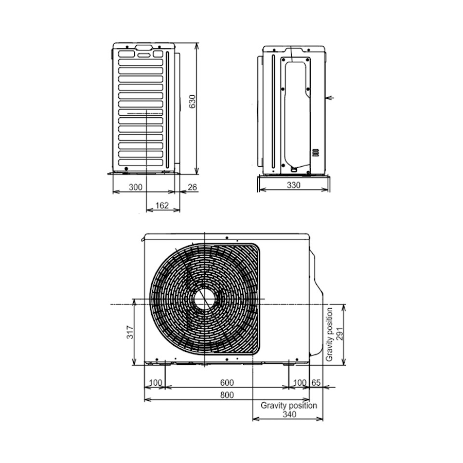 Външно тяло Toshiba RAS-5M34U2AVG-E за 5...