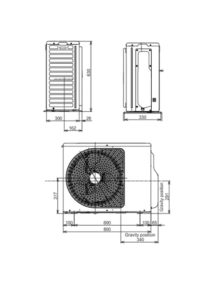 Външно тяло Toshiba RAS-5M34U2AVG-E за 5 вътрешни тела