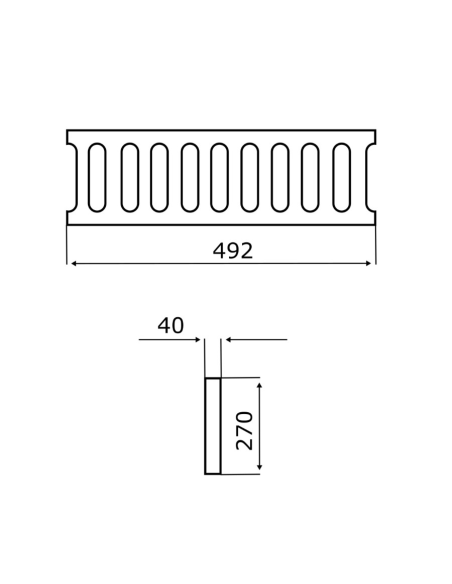 ЛИНЕЕН ОТВ.ЧУГУН 492/270/40/D400