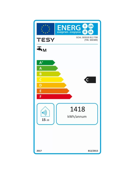 Електрически бойлер TESY BiLight 50л. 2000W, хоризонтален, лява ел.част