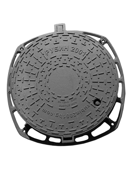 Чугунен капак Ø600 D400 /P/ H100 плътен /RUBIN 2001/