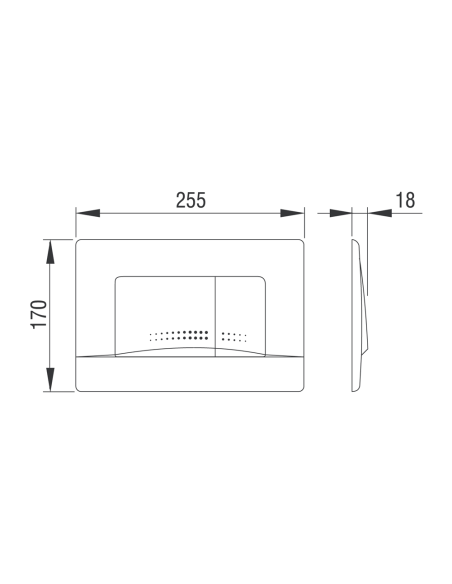 Двоен бутон APLITE ECO - хром