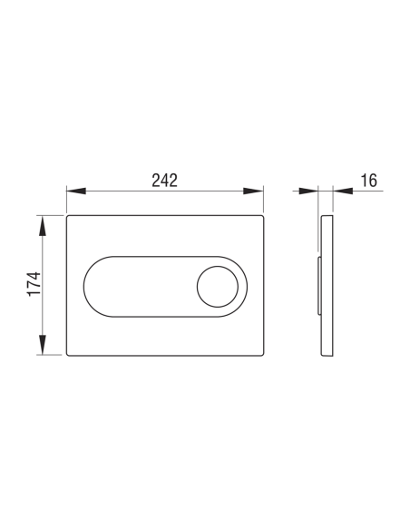 Двоен бутон ZIRCON ECO - бял