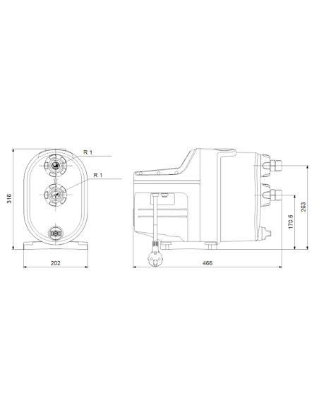 Хидрофорна система Grundfos Scala1 3-45