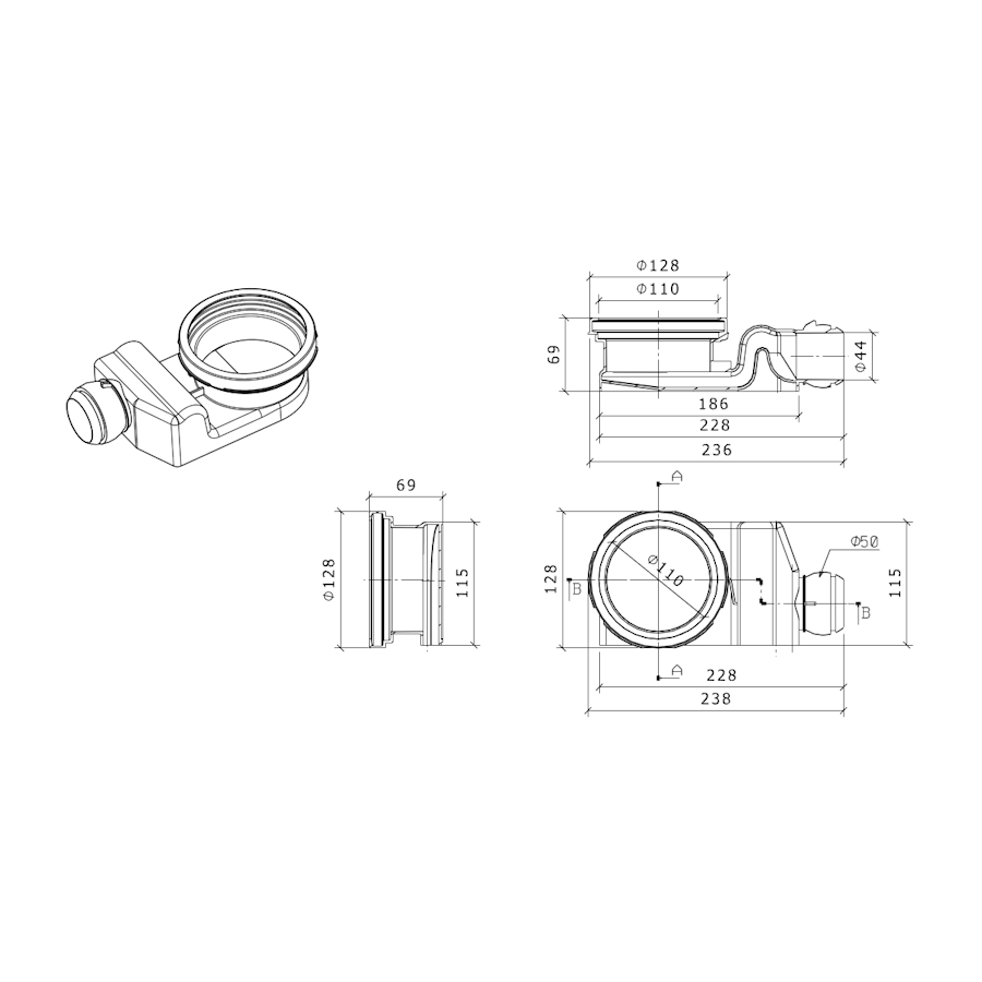 СИФОН DROPS 4 /150х150/