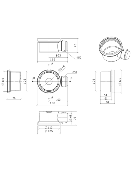 СИФОН SQUARE 1  /150х150/