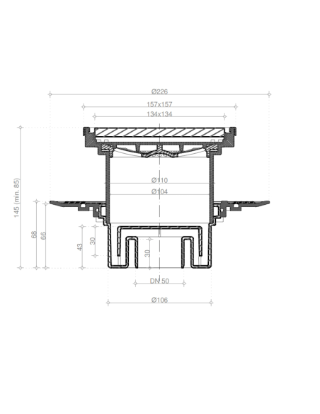 СИФОН VERTICAL CERAMIC  /150х150/