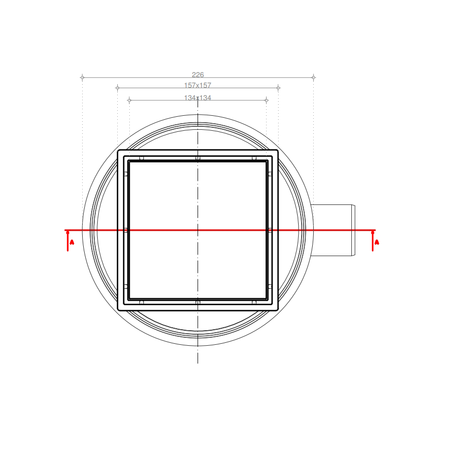 СИФОН VERTICAL CERAMIC  /150х150/