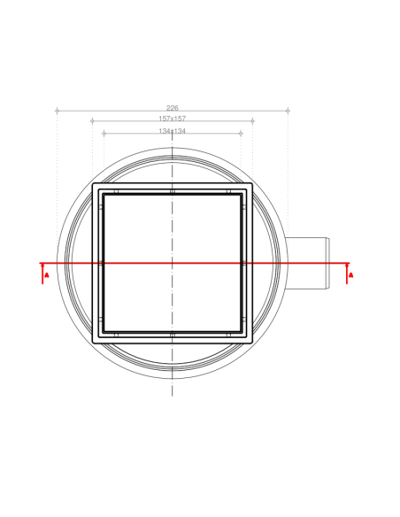 СИФОН VERTICAL CERAMIC  /150х150/