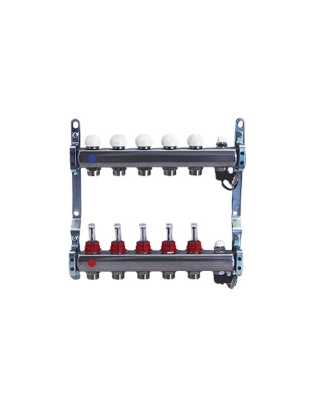 Колектор за подово с 6 линии 1“ TIEMME