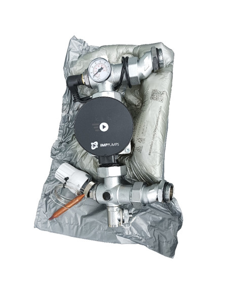 Помпена група за подово отопление 1“ (20-50C) с помпа и защитен термостат