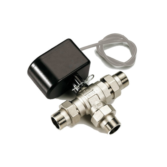 Трипътен моторизиран разпределителен сферичен кран със...