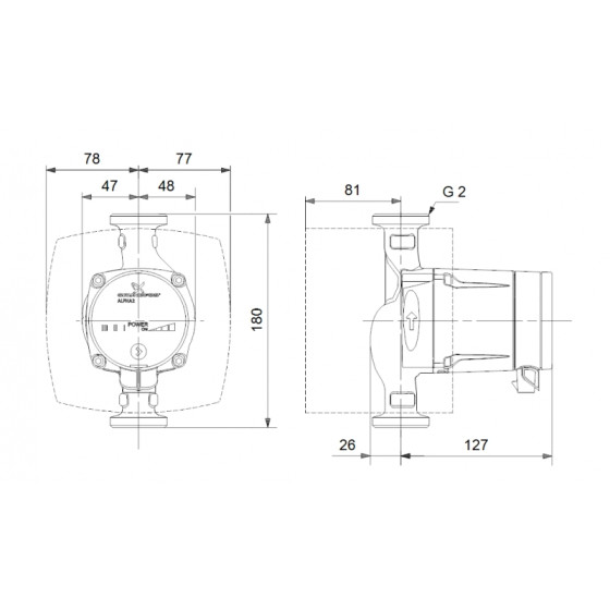 ПОМПА Grundfos ALPHA 2L  32-40/230V /95047565/ 2