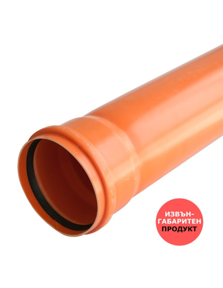 ТРЪБА PVC Ф160, 4.7mm - муфирана SN8/SDR34