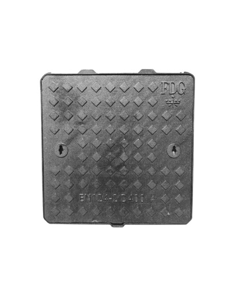 Чугунен капак 600x600 D400 плътен, квадратен