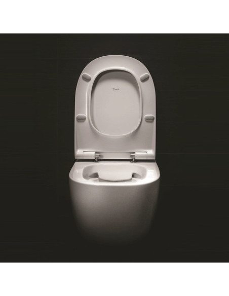 Висяща тоалетна Fluenta Rimless с капак Slim