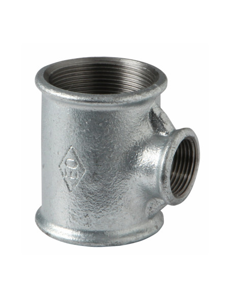 Поцинкован тройник редуктивен  2“ х 1/2“ х 2“