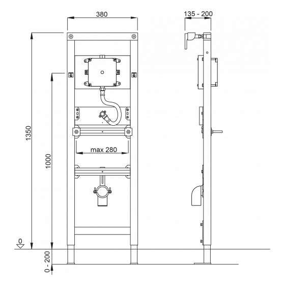 Структура за писоар - комплект LIV /4060452775/ 2