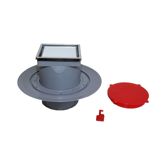 СИФОН VERTICAL БЯЛО СТЪКЛО 100x100