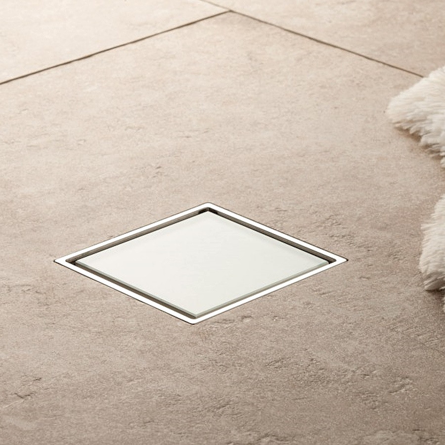 СИФОН VERTICAL БЯЛО СТЪКЛО 100x100