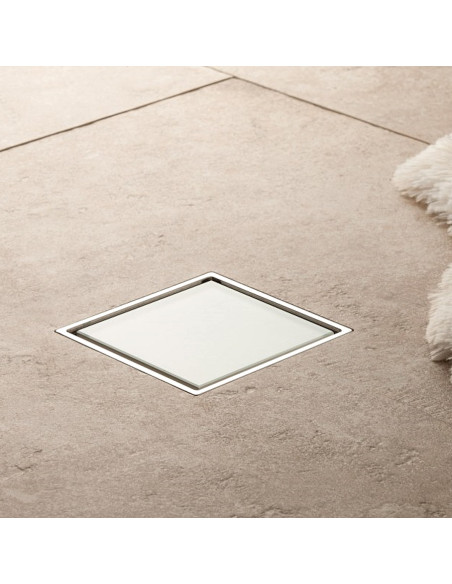 СИФОН VERTICAL БЯЛО СТЪКЛО 100x100