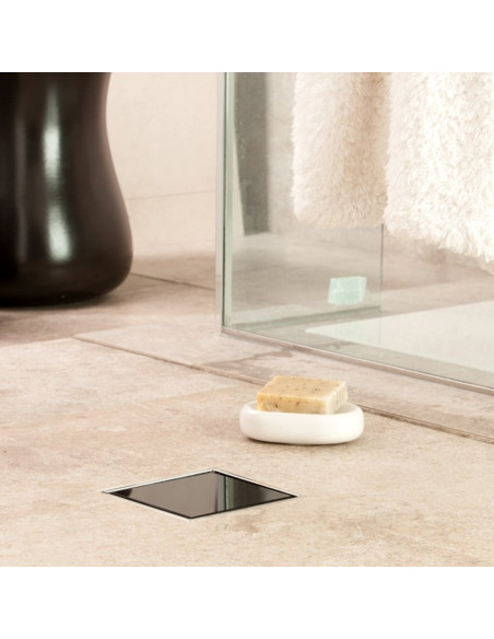 СИФОН VERTICAL ЧЕРНО СТЪКЛО 100x100