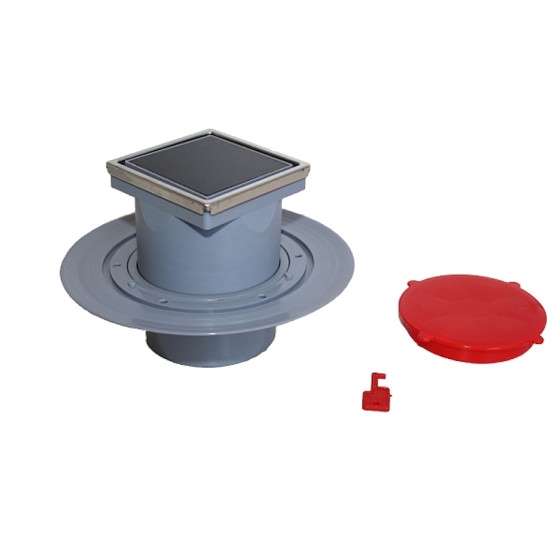 СИФОН VERTICAL ЧЕРНО СТЪКЛО 100x100