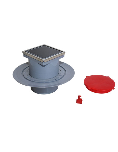 СИФОН VERTICAL ЧЕРНО СТЪКЛО 100x100