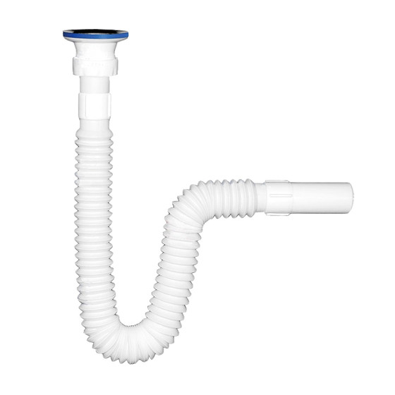 Гофриран сифон за мивка Ф32х64 мм, 700 мм