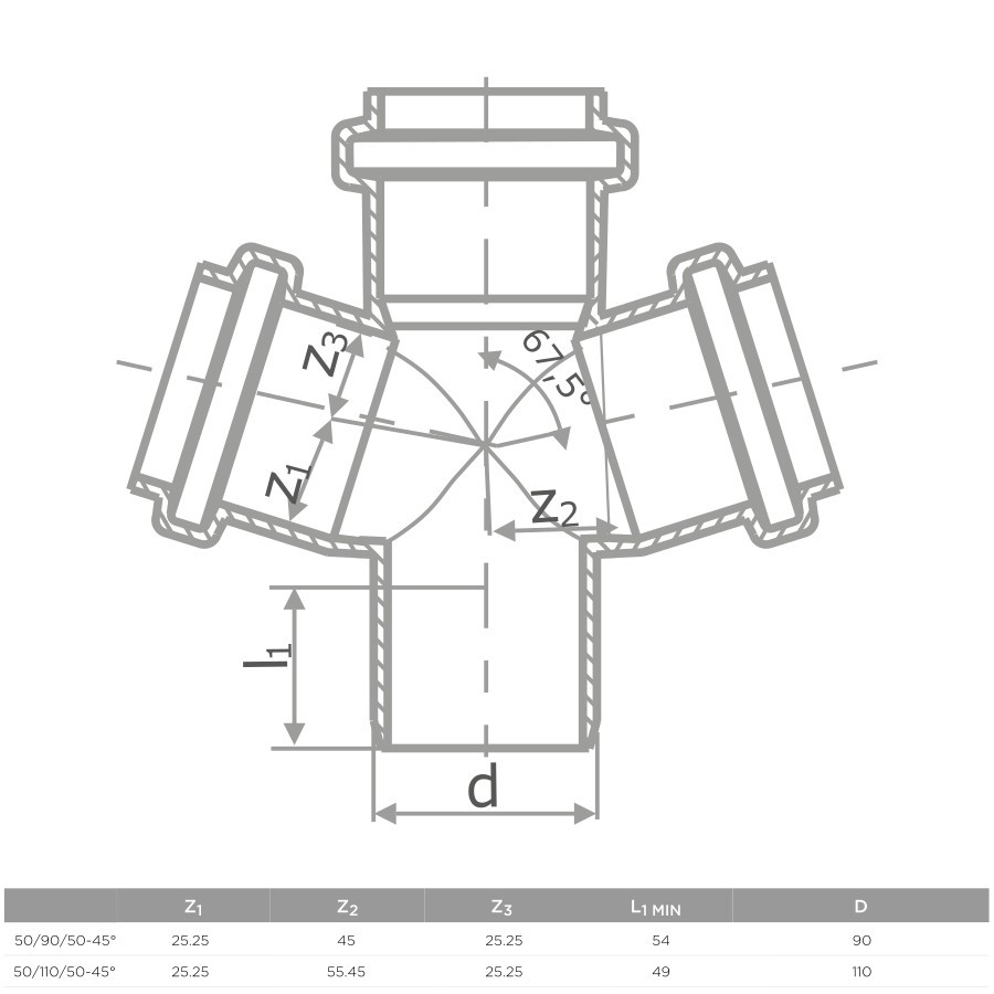 S LINE  РАЗКЛ. ДВОЕН 50/110/50/45 (10/80)