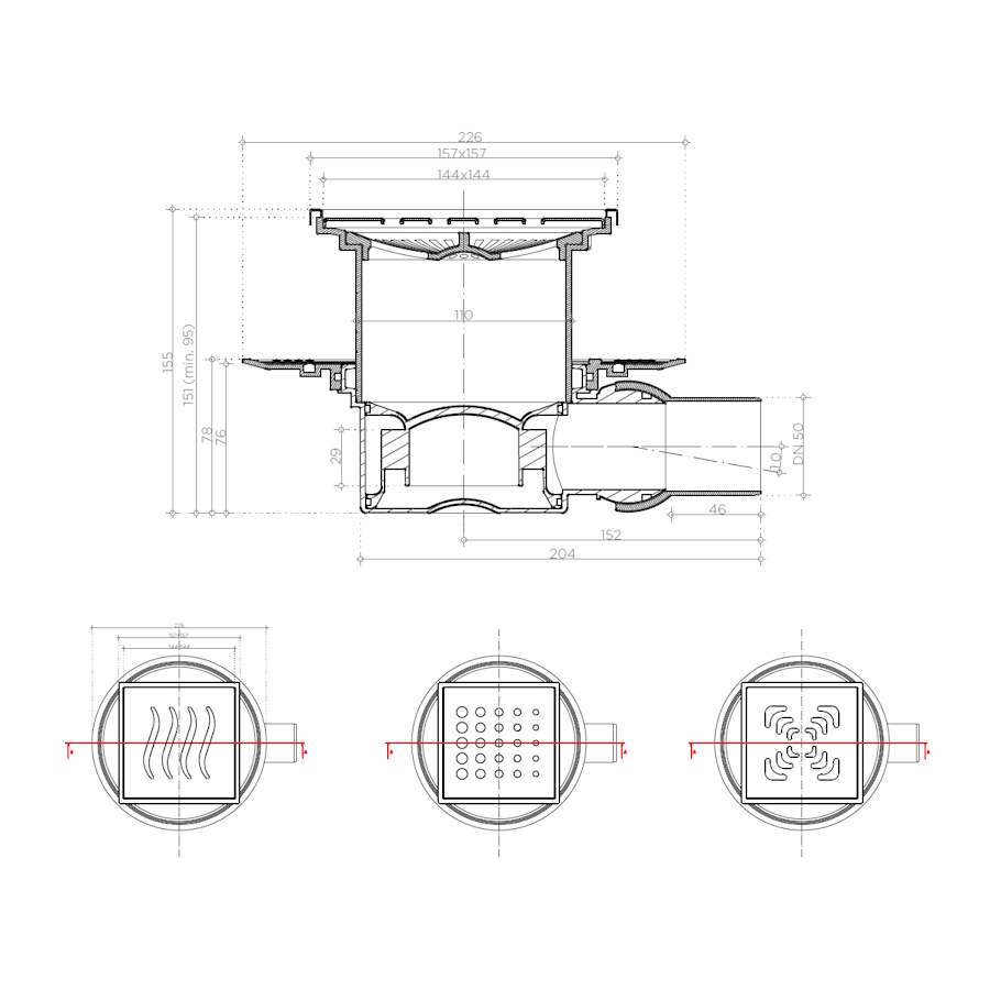 СИФОН TIDE 1 /150х150/