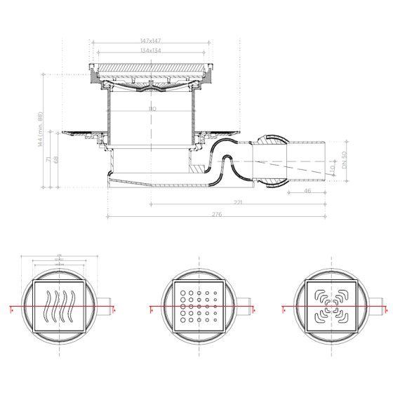СИФОН TIDE 4 /150х150/ 2