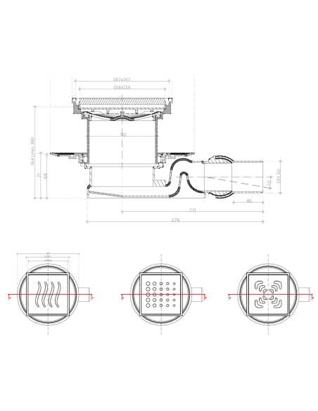 СИФОН TIDE 4 /150х150/