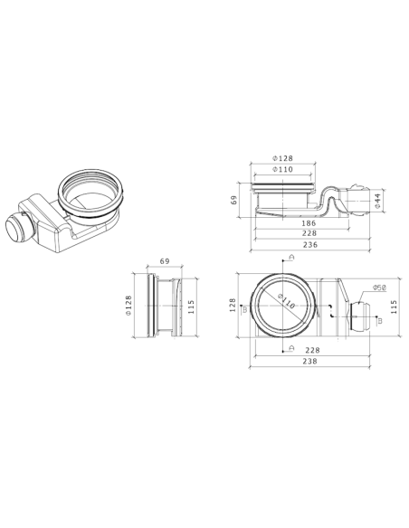 СИФОН TIDE 4 /150х150/