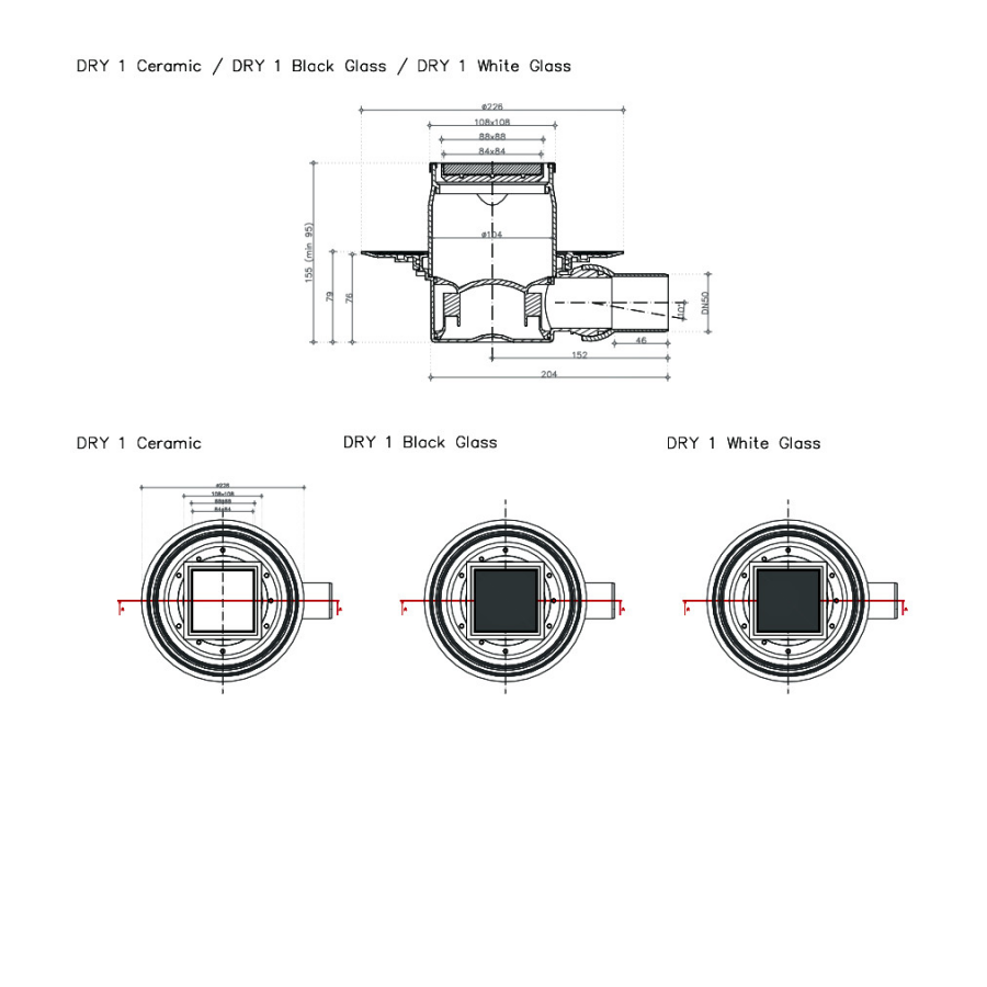 СИФОН DRY 1 CERAMIC /100х100/