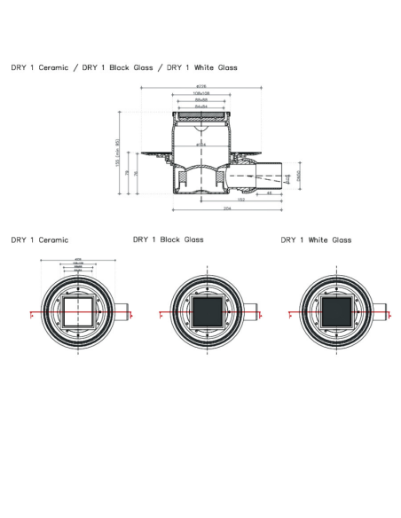 СИФОН DRY 1 БЯЛО СТЪКЛО  /100х100/