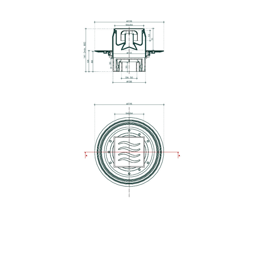 СИФОН VERTICAL DRY /100х100/
