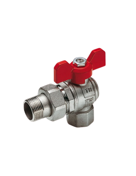 Сферичен кран с холендър - ъглов 1/2" TIEMME