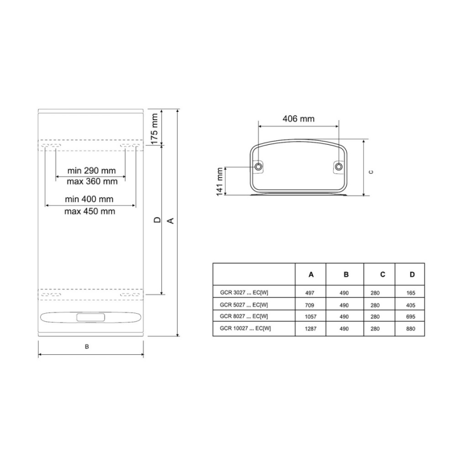 Електрически бойлер TESY BelliSlimo 40л....