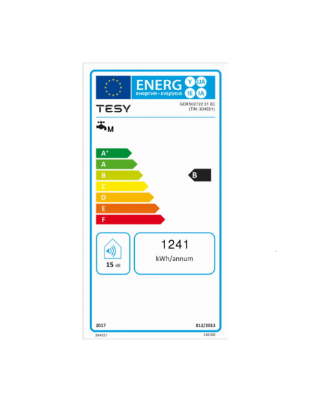Електрически бойлер TESY BelliSlimo 40л.  2200W, вертикален
