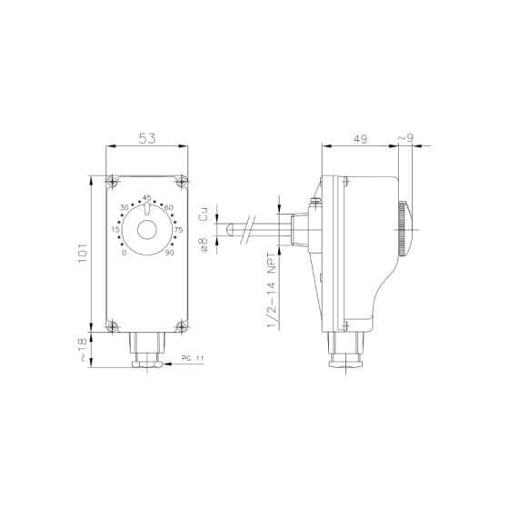 Потопяем термостат 0-90° TIEMME 2